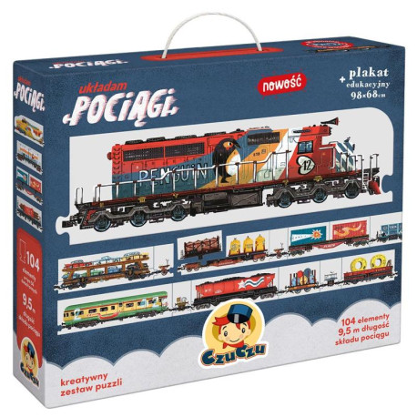 UKŁADAM POCIĄG PUZZLE 108 ELEMENTÓW CZUCZU 5+ Outlet