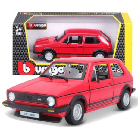 BBURAGO MODEL VOLKSWAGEN GOLF MK1 GTI 1979 RED 1:24 Outlet