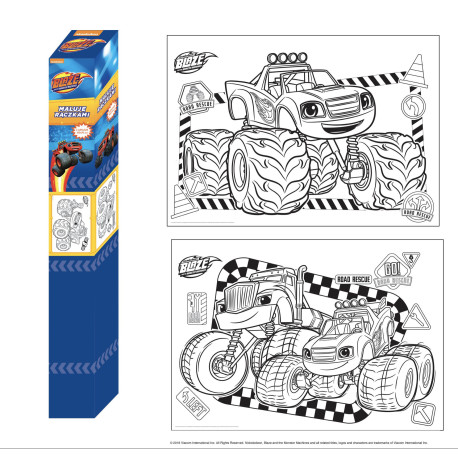 MALUJĘ RĄCZKAMI BLAZE I MEGAMASZYNY KOLOROWANKA PODŁOGOWA