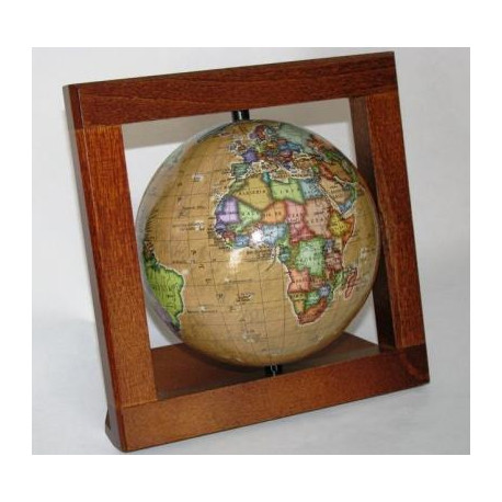 GLOBUS 110 RETRO W DREWNIANEJ RAMCE