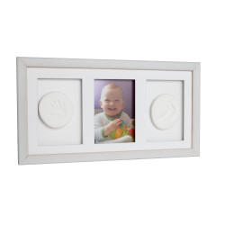 RAMKA POTRÓJNA Z GLINKĄ ODCISK BOBASA SZARA (NOWA)