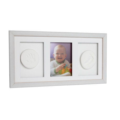 RAMKA POTRÓJNA Z GLINKĄ ODCISK BOBASA SZARA (NOWA)