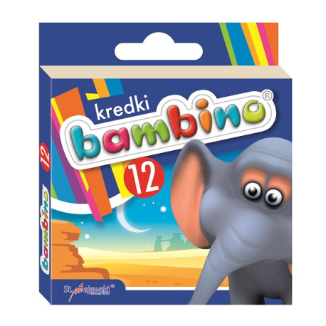 KREDKI BAMBINO 12 KOLORÓW 9368