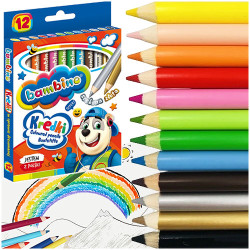 KREDKI OŁÓWKOWE BAMBINO 12 KOLORÓW 24621