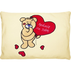 PLUSZOWA PODUSZKA "Tęsknię za Tobą" 23x34cm 