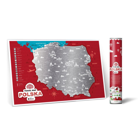 MAPA ZDRAPKA POLSKA TRAVEL MAP POLSKA