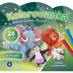 ZWIERZAKI. KOLOROWANKA Z TATUAŻAMI FLUO
