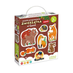 ZWIERZĄTKA W LESIE PUZZLE PROGRESYWNE CZUCZU 2+