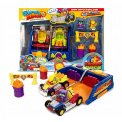 SUPER ZINGS WYŚCIGI 2 AUTKA + FIGURKI EKSKLUZYWNE Kaboom Race City OUTLET