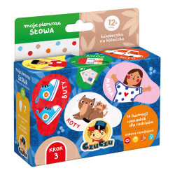 MOJE PIERWSZE SŁOWA KSIĄŻECZKA NA KÓŁECZKU DLA DZIECI 12 MIES.CZUCZU