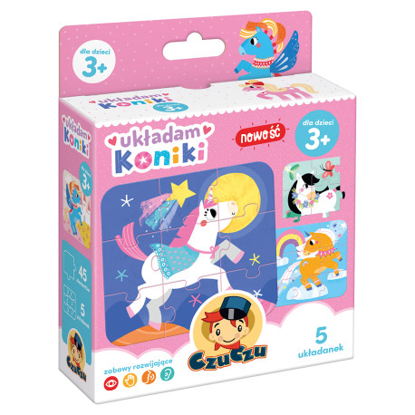PUZZLE UKŁADAM KONIKI CZUCZU