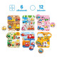 PUZZLE POJAZDY MAŁE I DUŻE CZUCZU 2+ 6 Układanek