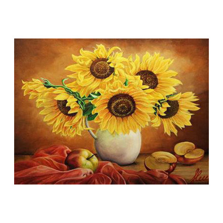 DIAMENTOWA MOZAIKA SŁONECZNIKI W WAZONIE 60636 Outlet