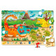 Dinozaury Maxi układanka z cyferkami 24 el 90x60 cm puzzle edukacyjne Outlet