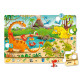 Dinozaury Maxi układanka z cyferkami 24 el 90x60 cm puzzle edukacyjne Outlet