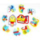 POJAZDY PUZZLE DO PARY 12 ELEMENTÓW CZUCZU 18M+