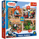 Puzzle 4w1 35+48+54+70 el. Podróże po świecie Tomek i przyjaciele 34300 Trefl