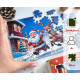 Puzzle drewniane - Christmas - Święty Mikołaj i Renifer - 50 el. Outlet
