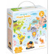 CzuCzu Ale Puzzle Mapa Świata Puzzle Edukacyjne 35 el + Figurki 3+