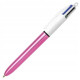 Długopis automatyczny 4-kolorowy Bic 4 Colours 0.7mm, Różowy metaliczny