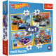 PUZZLE 4W1 POJAZDY HOT WHEELS 34627  Outlet
