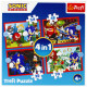 PUZZLE 4W1 PRZYGODY SONICA 34625 Outlet