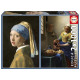 PUZZLE 2X1000 DZIEWCZYNA Z PERŁĄ  MLECZARKA JOHANNES VERMEER 113433 Outlet