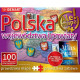 POLSKA WOJEWÓDZTWA I POWIATY. PUZZLE 100 ELEMENTÓW + ATLAS I PLAKAT Outlet