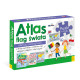 PAKIET ATLAS FLAGI ŚWIATA / PLAKAT Z MAPĄ / PUZZLE
