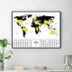 Mapa Zdrapka Świata Travel Map Glow World Świecąca 80x60 cm EN