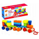 Drewniany Pociąg z Klockami Smily Play 19 el. Sorter Do Ciągnięcia 18m+