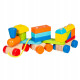 Drewniany Pociąg z Klockami Smily Play 19 el. Sorter Do Ciągnięcia 18m+