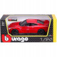 Model Nissan GT-R 2017 Bburago 1:24 Metal Otwierane Drzwi Czerwony