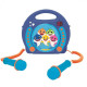 Odtwarzacz CD Karaoke Baby Shark Lexibook 2 Mikrofony Przenośny RCDK100BS