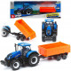 Traktor New Holland T7.315 z Przyczepą Wywrotką Bburago Metalowy Model