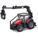Traktor Massey Ferguson 8740S z Ładowarką Kłód Bburago Metalowy Model