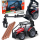 Traktor Massey Ferguson 8740S z Ładowarką Kłód Bburago Metalowy Model