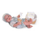 Lalka Antonio Juan Mia 50415 42 cm siusia + butelka koszyk smoczek Outlet