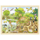 GOKI Puzzle Drewniane Natura Zwierzęta 96 el. 40x30 cm 57582