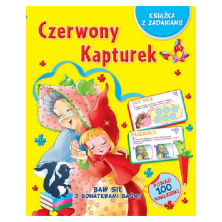 CZERWONY KAPTUREK KSIĄŻKA Z ZADANIAMI! PONAD 100 NAKLEJEK!