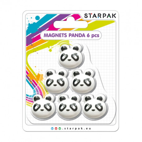 MAGNESY PANDA 6 SZTUK