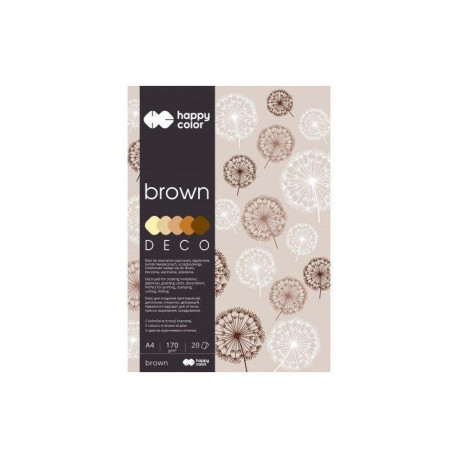 BLOK W TONACJI BRĄZOWEJ A4 DECO BROWN