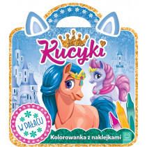 Kucyki w pałacu kolorowanka z naklejkami Kucyki w pałacu kolorowanka z naklejkami