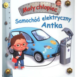 SAMOCHÓD ELEKTRYCZNY ANTKA. MAŁY CHŁOPIEC