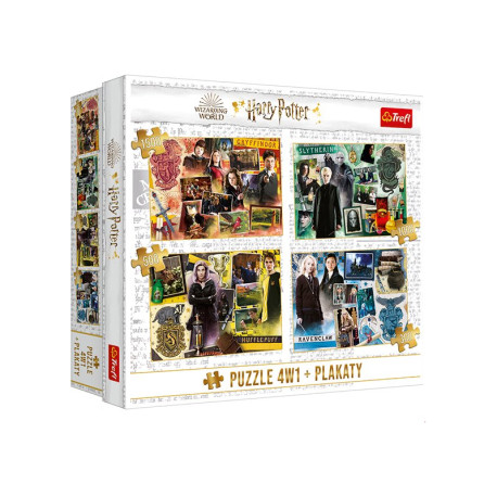 HARRY POTTER PUZZLE 4W1 3300 ELEMENTÓW + PLAKATY 10+