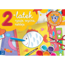 2-LATEK RYSUJE WYCINA I NAKLEJA KSIĄŻECZKA EDUKACYJNA DLA KREATYWNEGO DZIECKA