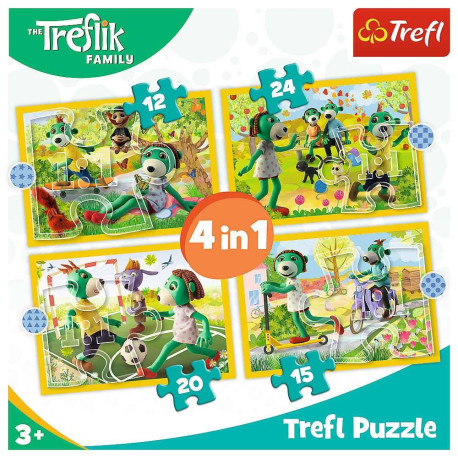 TREFL - PUZZLE - 4w1 - WSPÓLNE ZABAWY TREFLIKÓW